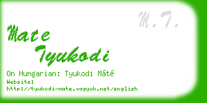 mate tyukodi business card