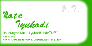 mate tyukodi business card